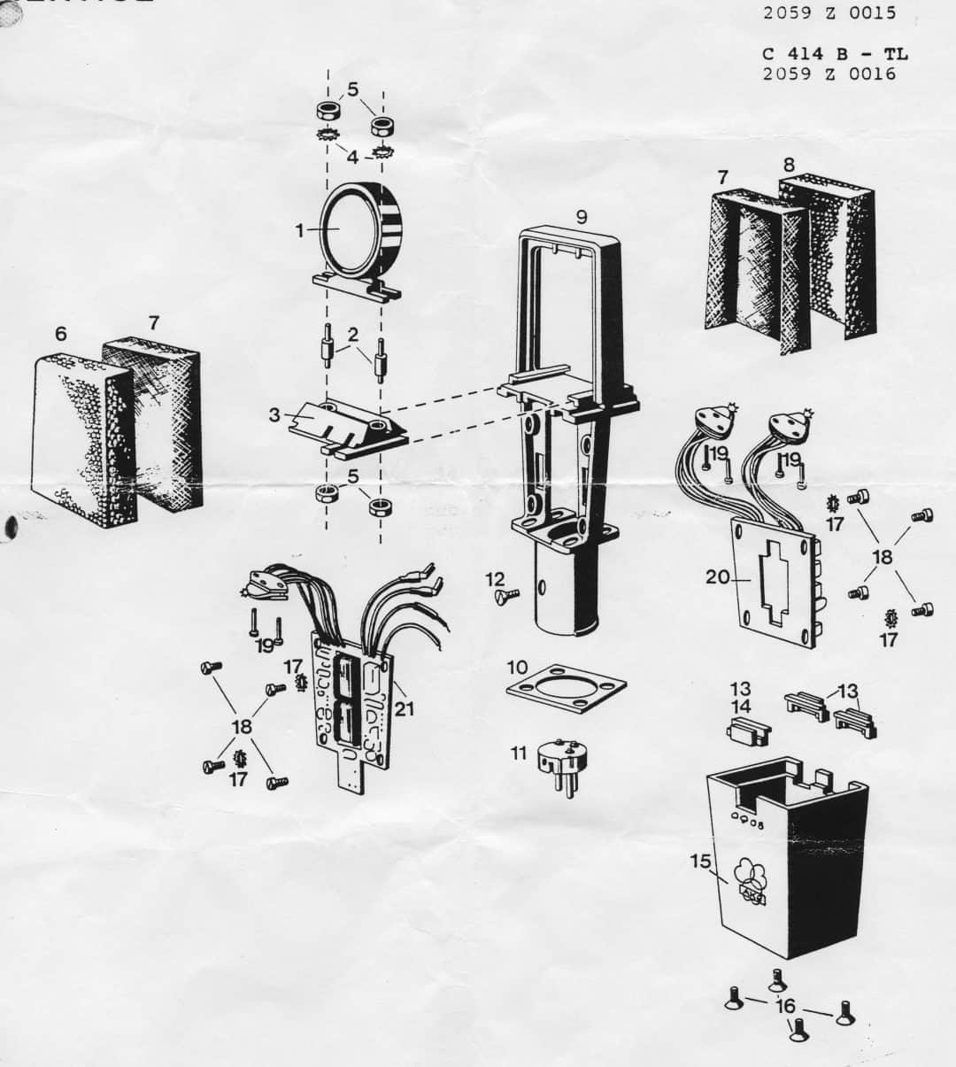 AKG C 414 B Manual Page