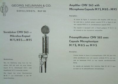 Neumann CMV 563 Spec Sheet
