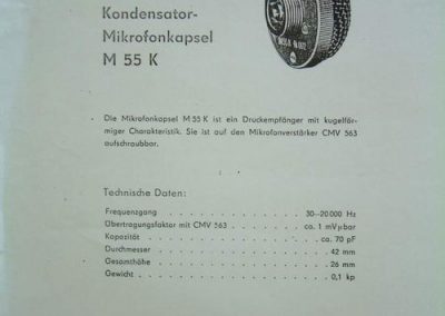 Neumann MK55 Spec Sheet