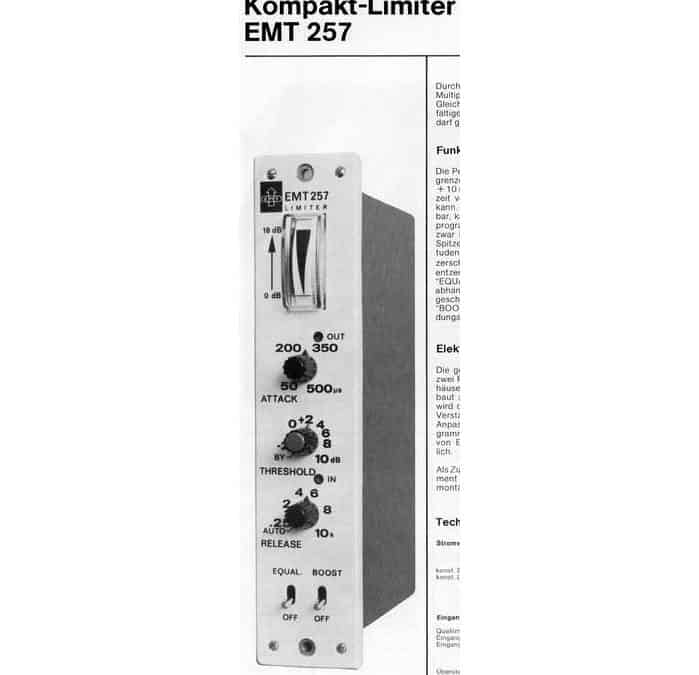 EMT 257 Spec Sheet