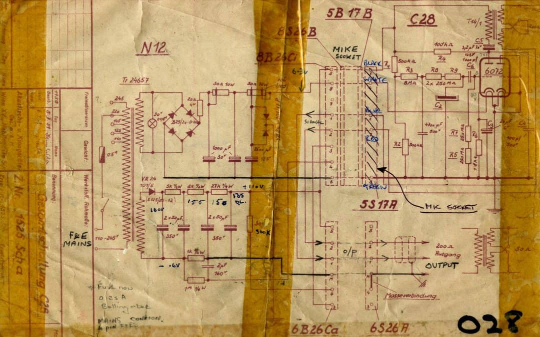 AKG C28A and N12 Power Supply Schematic