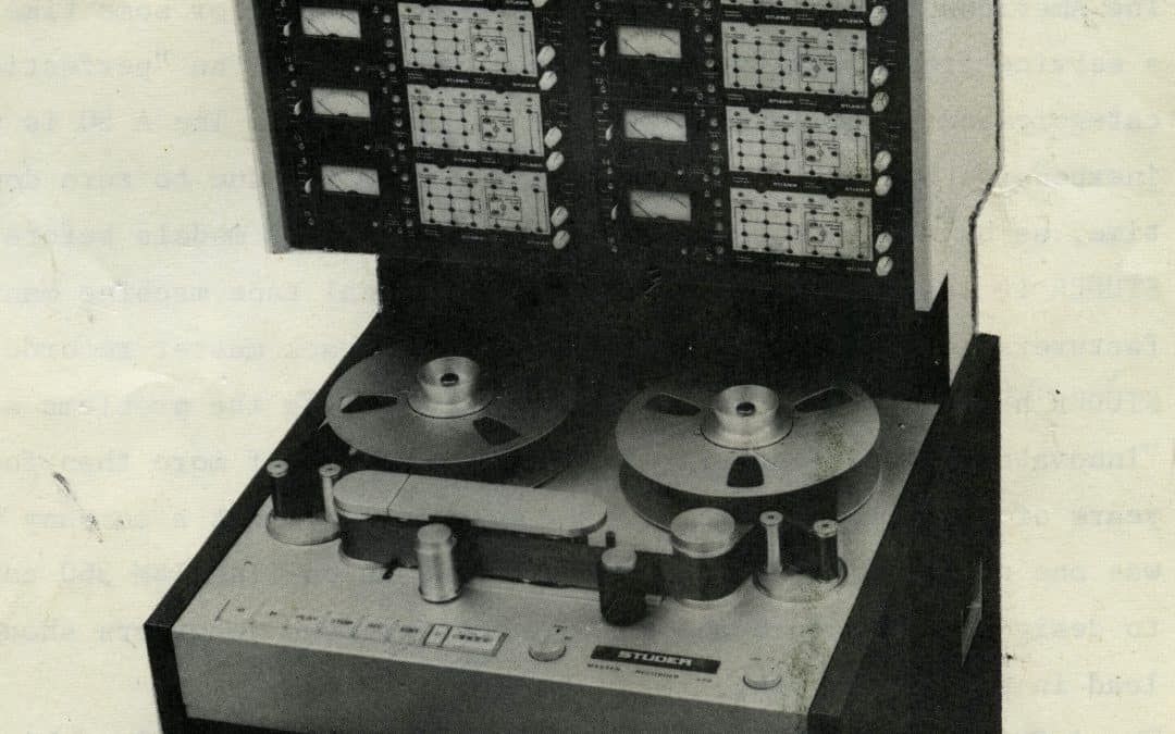 Studer A80 Tape Recorder
