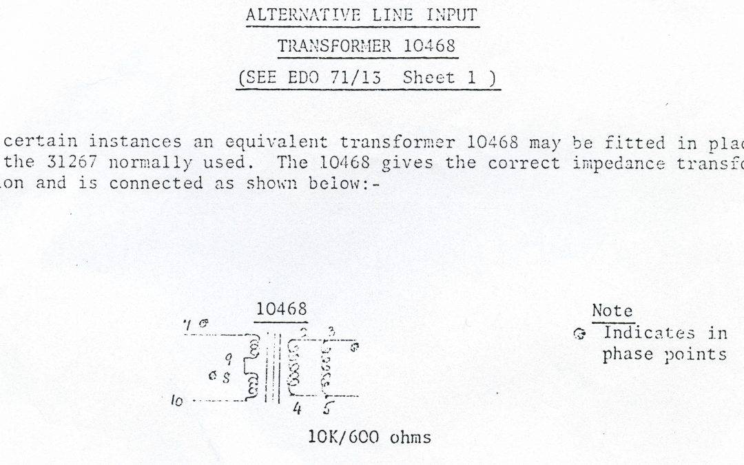 10468 As Line Input Transformer