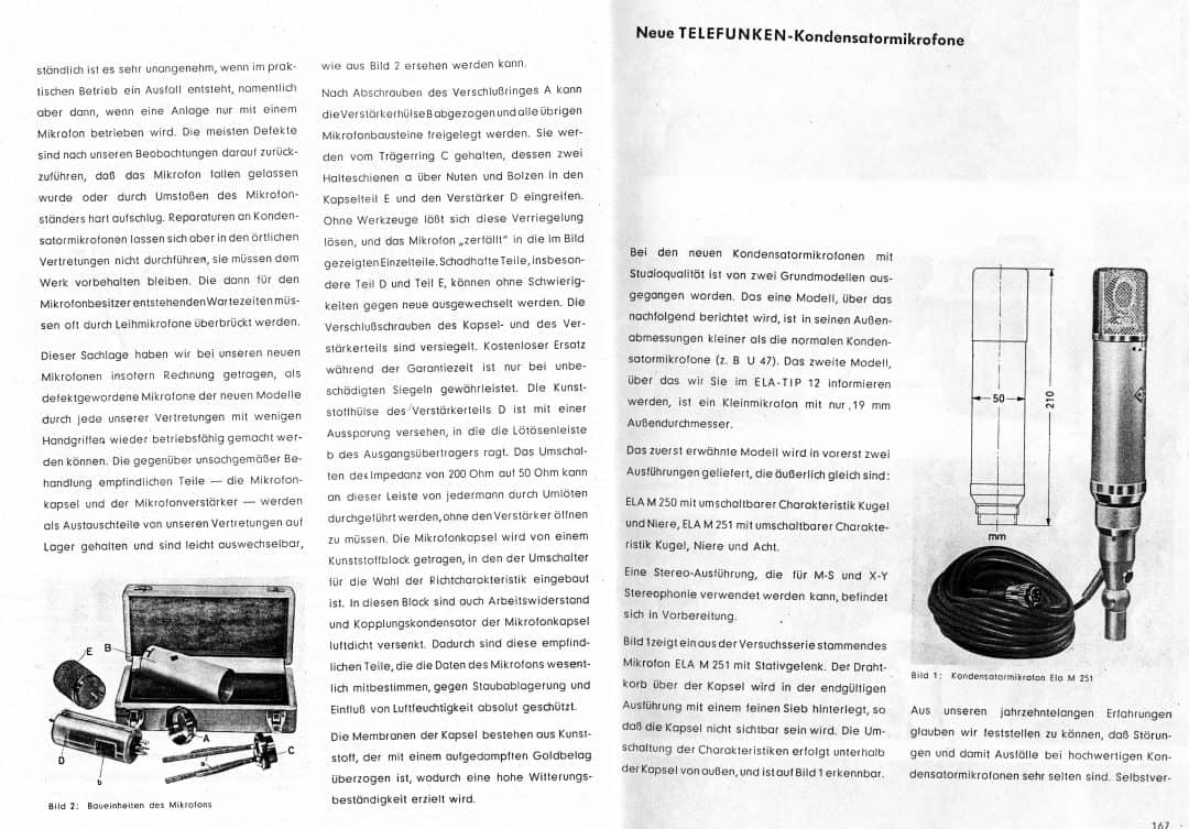 Telefunken Condenser Microphone Brochure